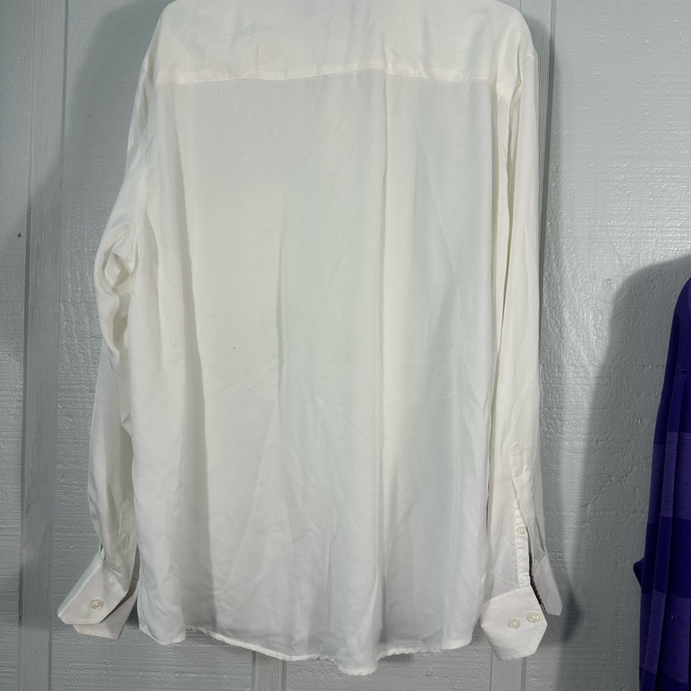 Bugatchi Men’s White Shirt Size Large EUC - Picture 6 of 8